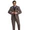 E. J. Samuel Brown / Cognac Plaid with Brown Fur Vest Suit M2613